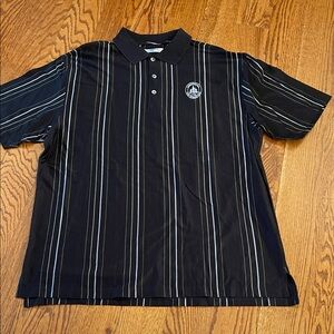 Ashworth Black Polo with White Stripes